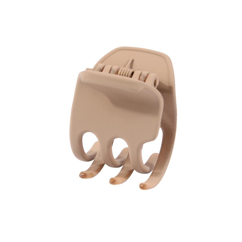 4cm Milk Coffee Hair Claw Clip - Frosted Small Shark Clip for Women's Updos