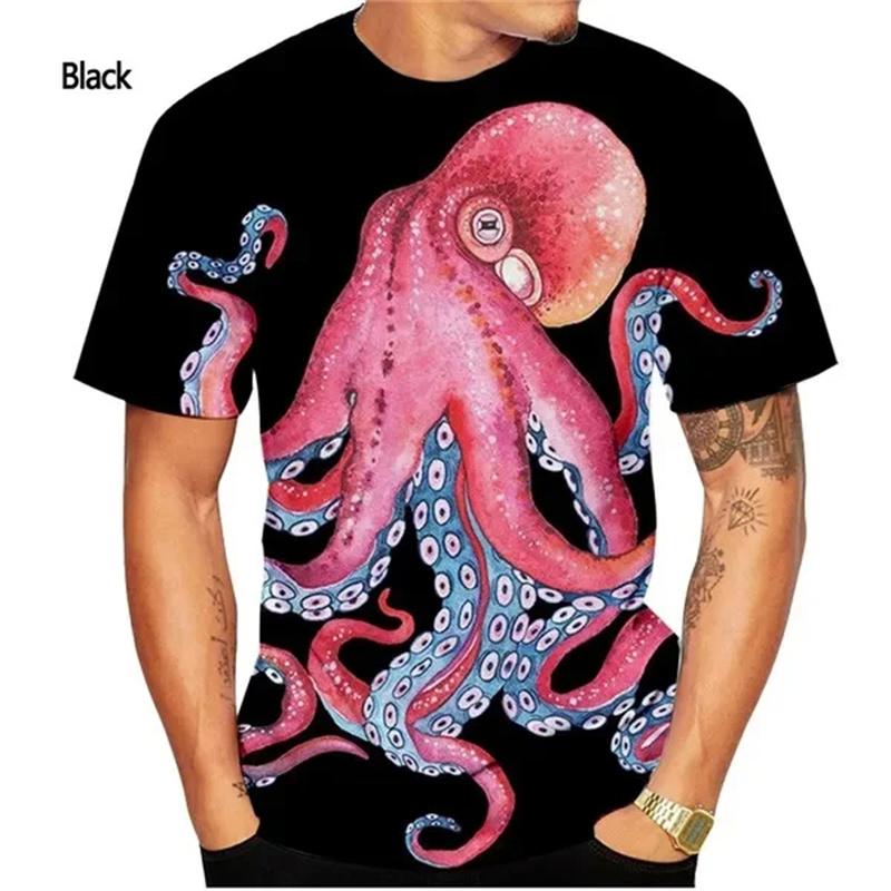 3D Printing Sea Animal T Shirt Men Women Funny Marine Life Pattern Tees Summer Fashion Casual Short-Sleeve Cool Top Kid T-Shirts