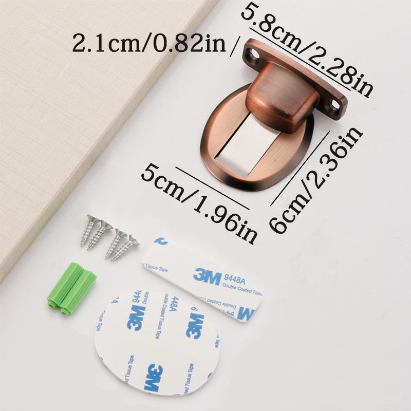 Stainless Steel Punch Free Invisible Door Stop Strong Magnetic Household Bedroom Bathroom Anti Collision Furniture Hardware