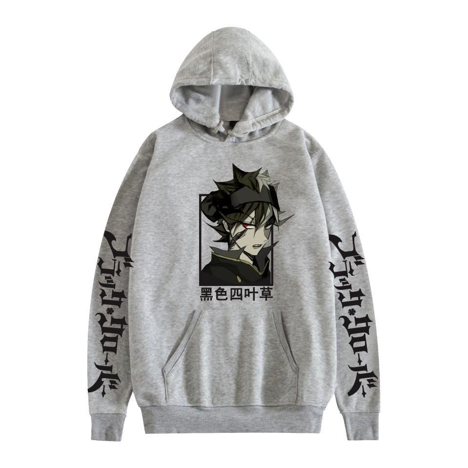 Felpa con cappuccio e stampa anime Black Clover Maglione in pile Felpa con cappuccio anime