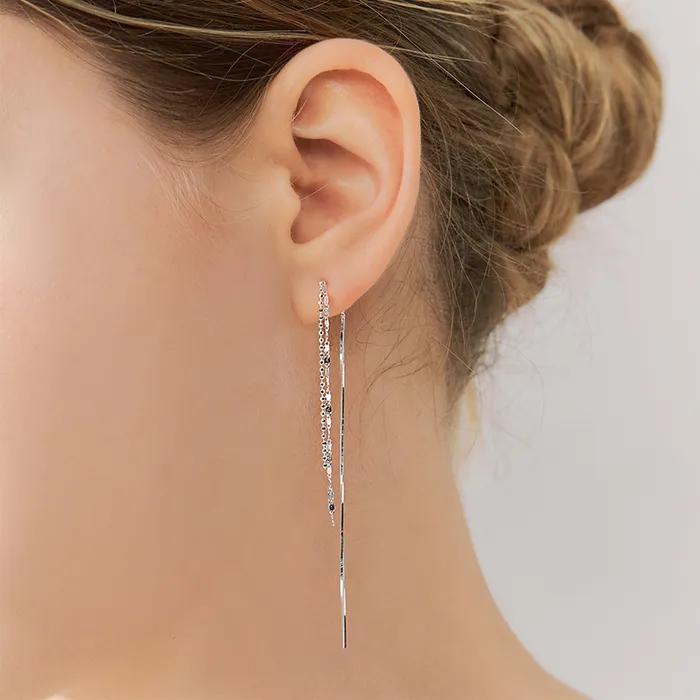 [Worn by IU][sv925] 3-chain Drop Earring