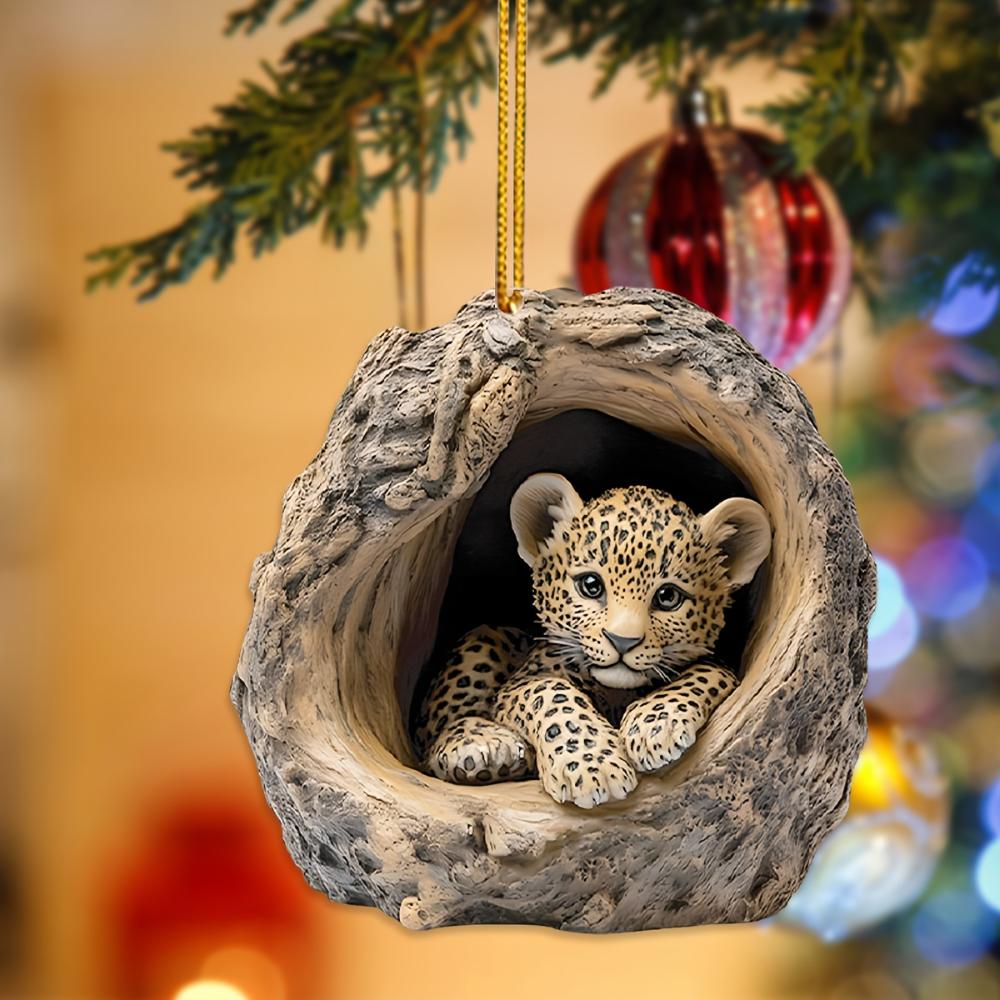 

2D Акриловые Животные Рождественские Украшения на Елку Милая Коала Обезьяна Кошка Подвеска для Рождественского Мешка Машины Домашнего декора