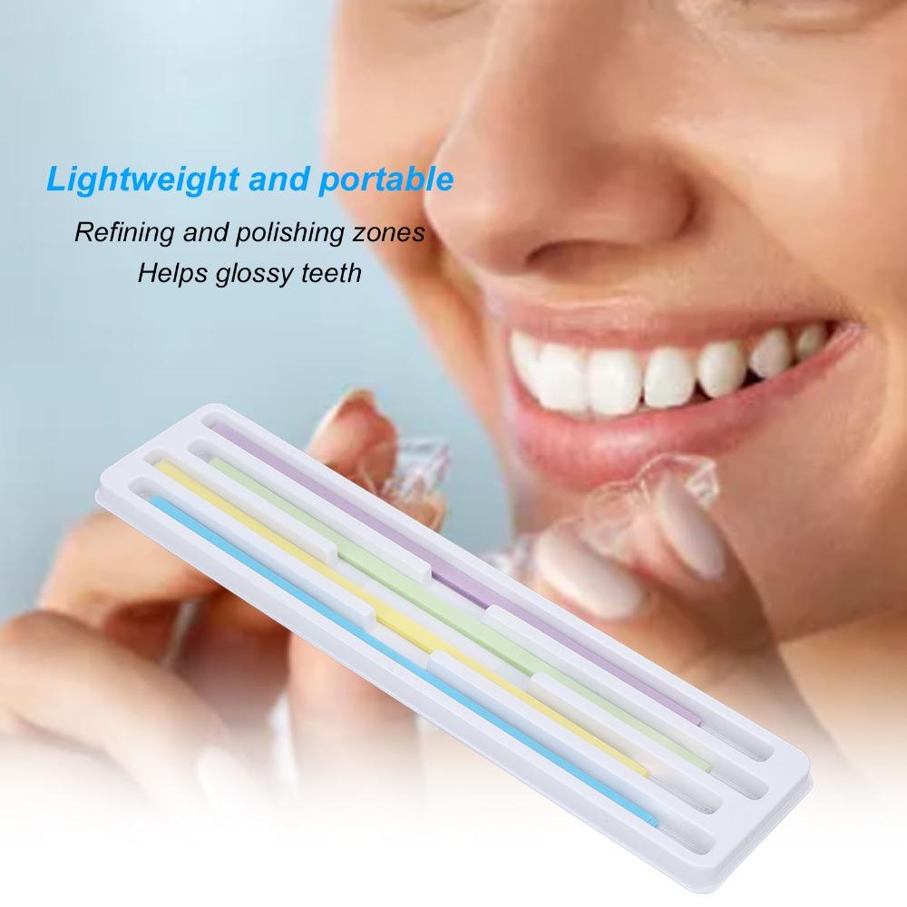 60PCS Plastic Dental Sandpaper Strips Portable Tooth Sanding Strips For Tooth Polishing