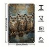 Tin Sign Wall Art Decor - Vintage Owl on Branch 20x30 cm for Bar Interior Gift