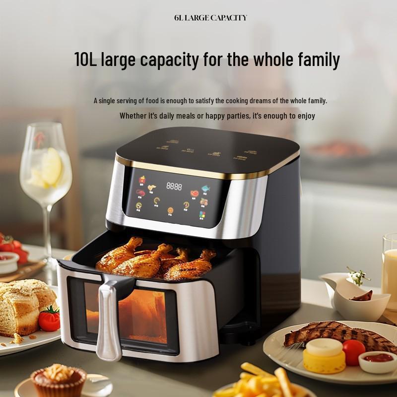 Multi-Functional Stainless Steel Air Fryer Oven with Grill and Large Capacity