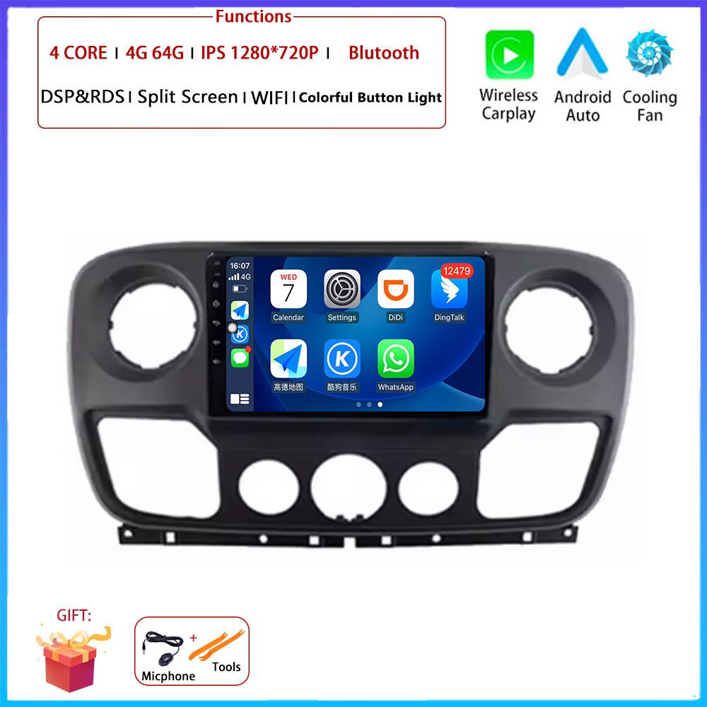 For Renault Master Nissan NV400 Opel Movano 2010 - 2021Android Carplay Auto Car Radio Navigation GPS Multimedia Video Player