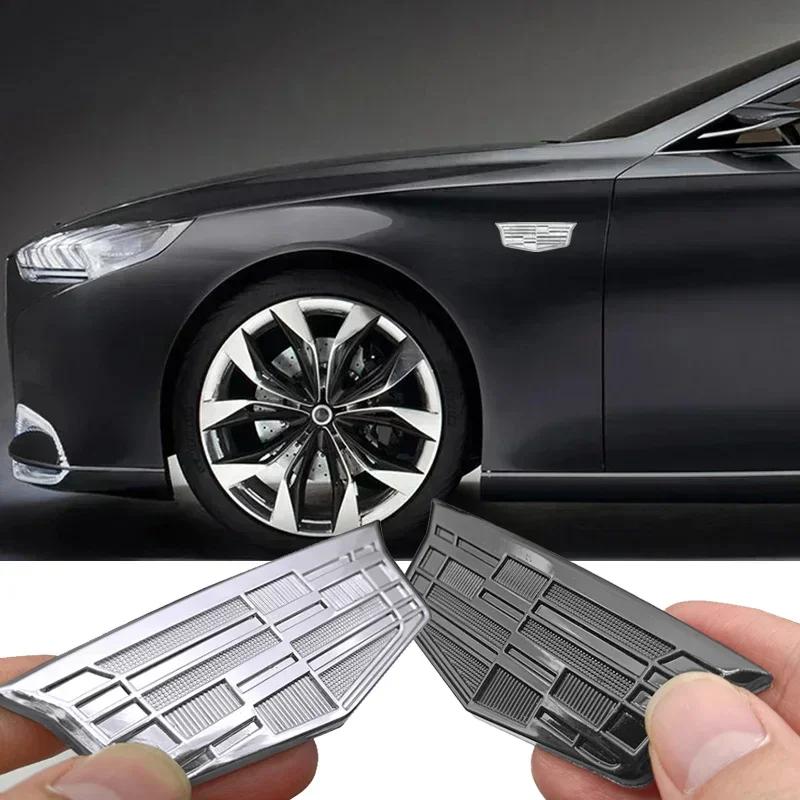 Metall Auto Seitenemblem 9,3x3,2CM Heckklappen-Plakette Aufkleber für Cadillac STS CT5 CT6 BLS Escalade ATS CTS SRX XTS DTS Zubehör