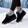 Flat Snow Boots Female 2025 Fall and Winter New Big Yards Plus Round Head Lace-up Velvet Thickened Boots