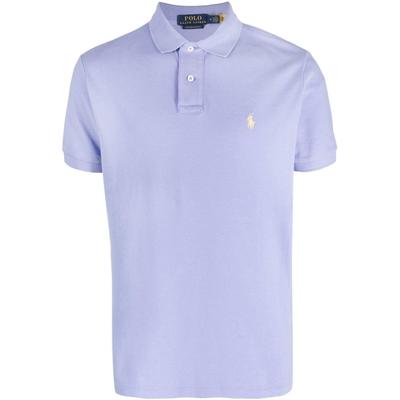 Polo SS23 Polo à manches courtes uni avec logo brodé pour homme hauts Violet 710680784-320