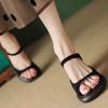 Fish Mouth One-word Slippers Women Wear Summer British Style Roman Shoes 2024 New High Heels with Skirt Half-drag Sandals