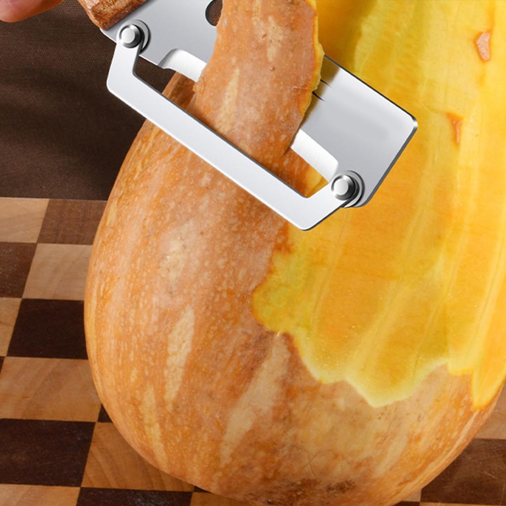 Stainless Steel Peeler Wooden Handle For Peeling Slicing Fruits Vegetables Durable Smooth Operation Peeler Kitchen Accessories