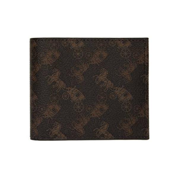 

Coach Billfold Wallet Horse And Carriage Double Fold Men Wallet Dark-Brown 4906-A7U Basic Set (Bag+Dust Bag)