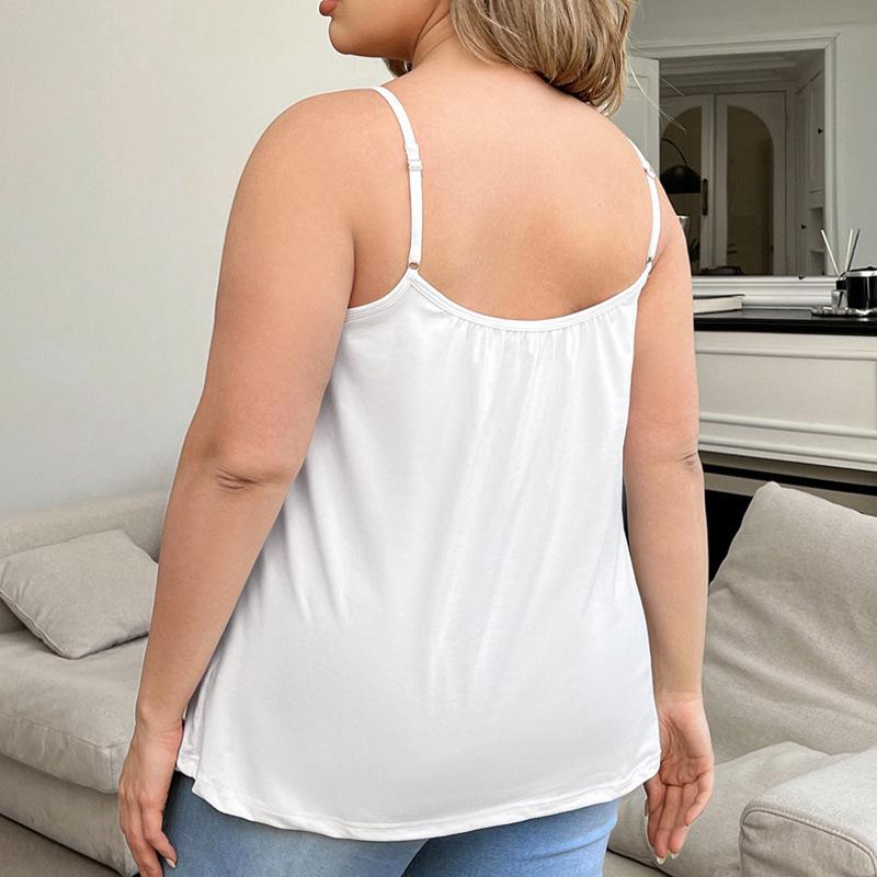 Top Regata Modal Feminino Plus Size Franzido com Bojo – Camisola Base Sem Fio