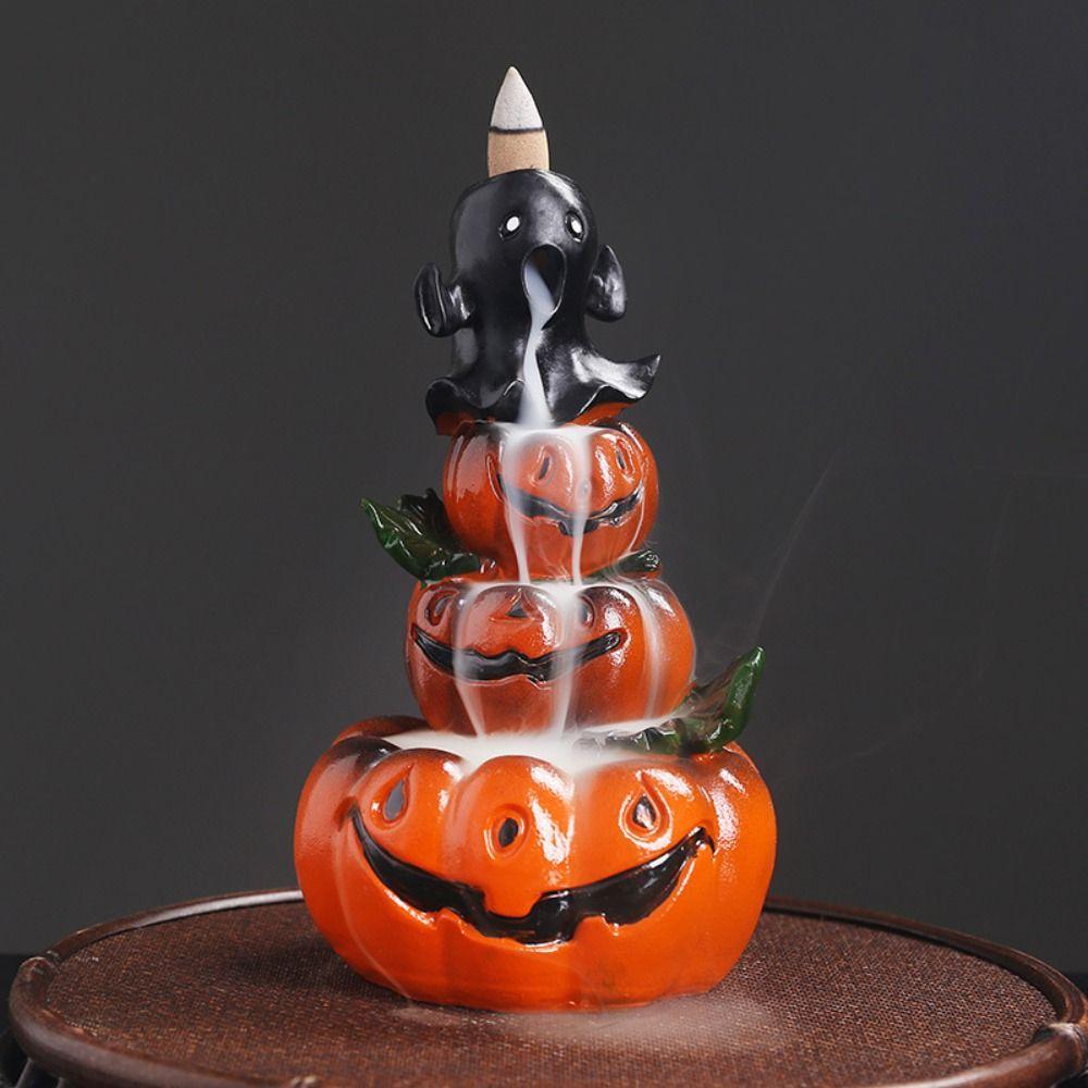 Retro Pumpkin Backflow Incense Holder Resin Backflow Incense Burner  Home Office Decoration