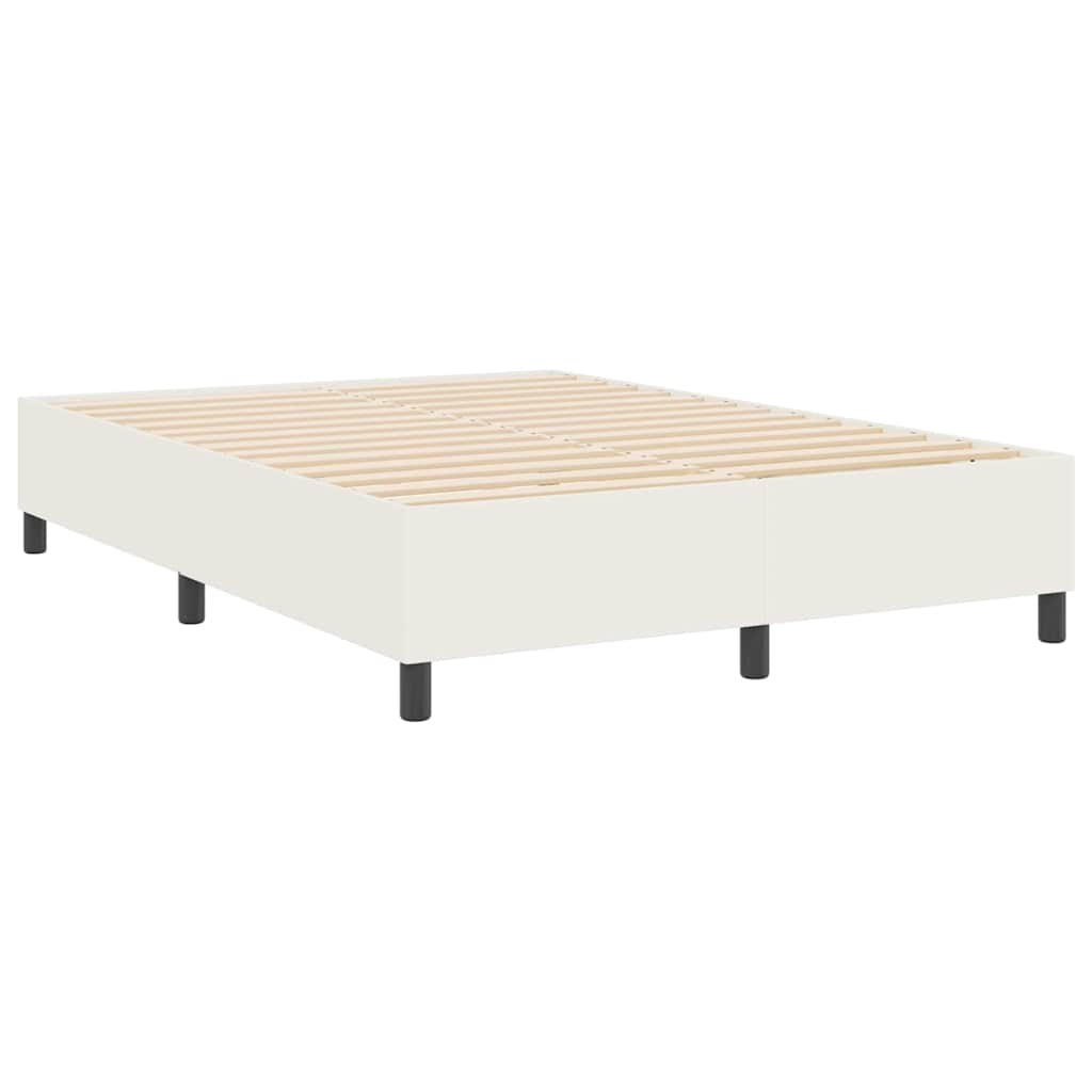 Platform Bed Frame Cream 160 x 200 cm Corduroy Fabric