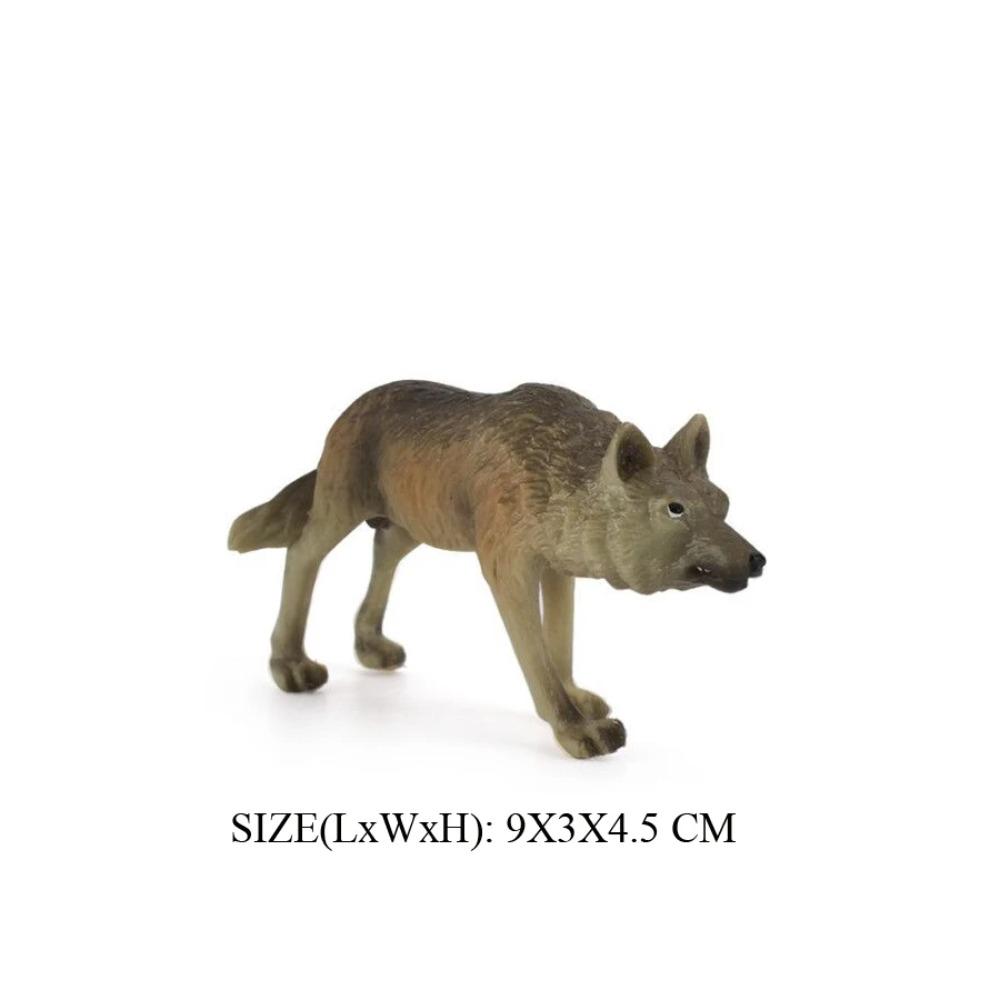 Realistische Wilde Dieren Arctische Wolf Buidelwolf Gorgonops Manenwolf Model Actiefiguren Jungle Bos Dier Speelgoed voor Kinderen