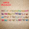 10/30/50pcs 3D Simulation Butterfly Nail Art Charms DIY Colorful Gradient Butterfly Nail Art Decoration Manicure Jewlery