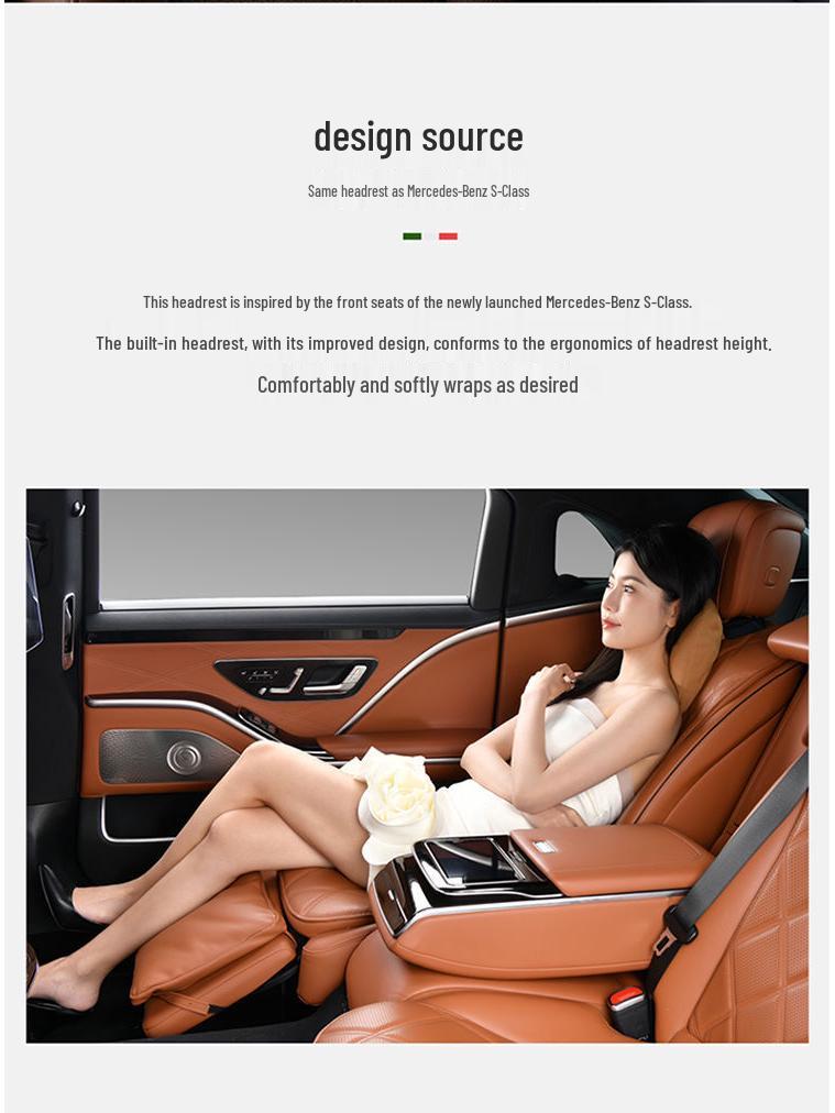 Luxurious Fur Neck Support Headrest for Maybach – Universal Car Interior Comfort