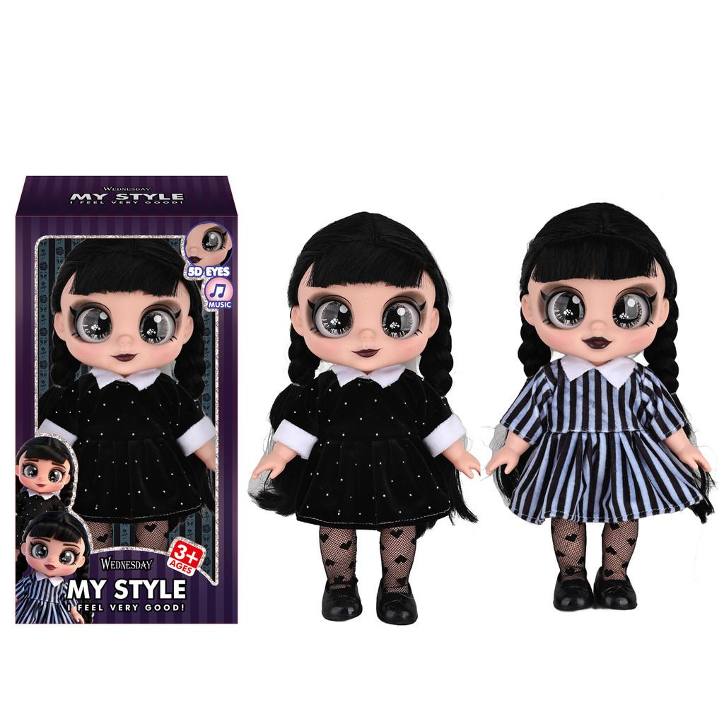 Wednesday Addams 13in Jointed Rubber Doll With Music For Collectors And Play