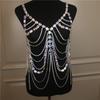 2022 AB Kristall Bikini Brustketten Körperkette Schmuck Sexy Glänzende Quasten Tops Strass Bikinis Cover-up