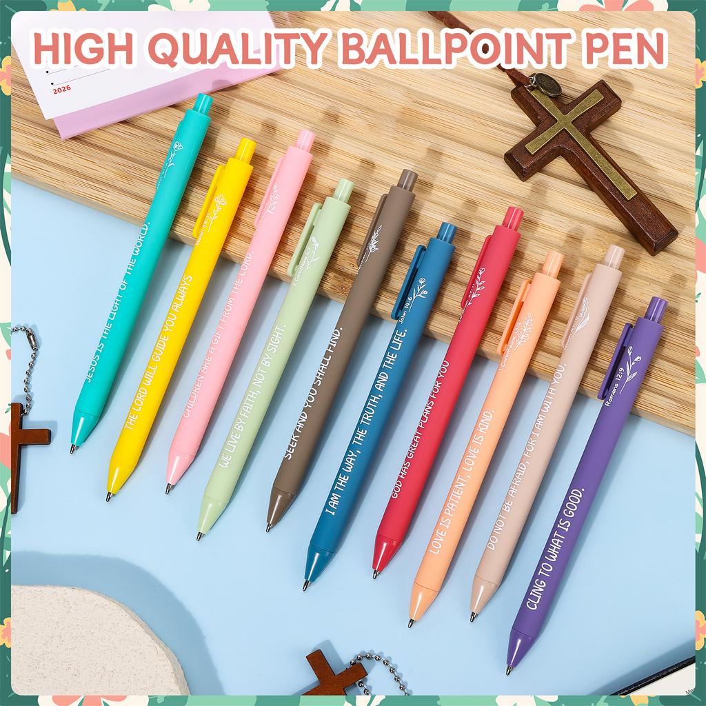 30 Pcs Christian Bible Verse Pens Gifts Bulk Religious Inspirational Scripture Ballpoint Pen For Women Men Office Sunday School