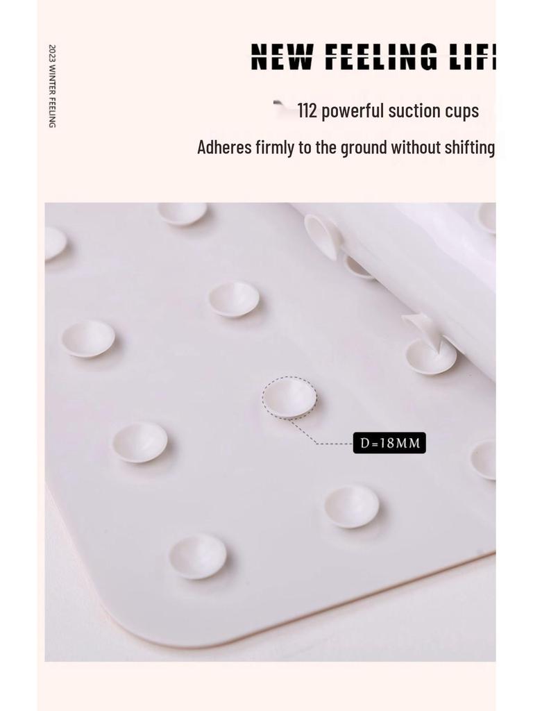 Anti-Slip Baby & Pregnant Women Bath Mat with Suction Cups for Bathroom Safety