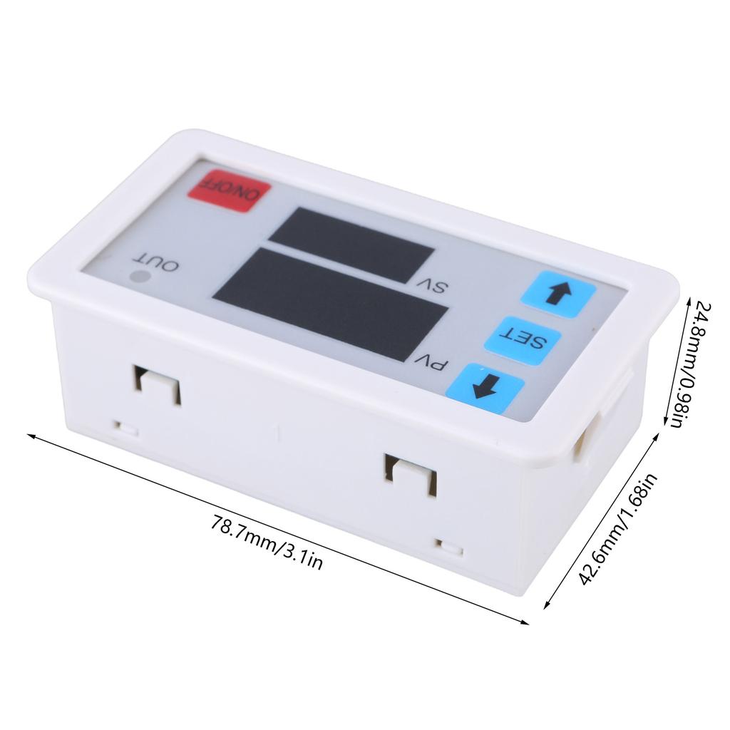 Adjustable Timing Relay Control Module Ith Digital LED Indicator Plastic For Home Automation & Electrical Equipment