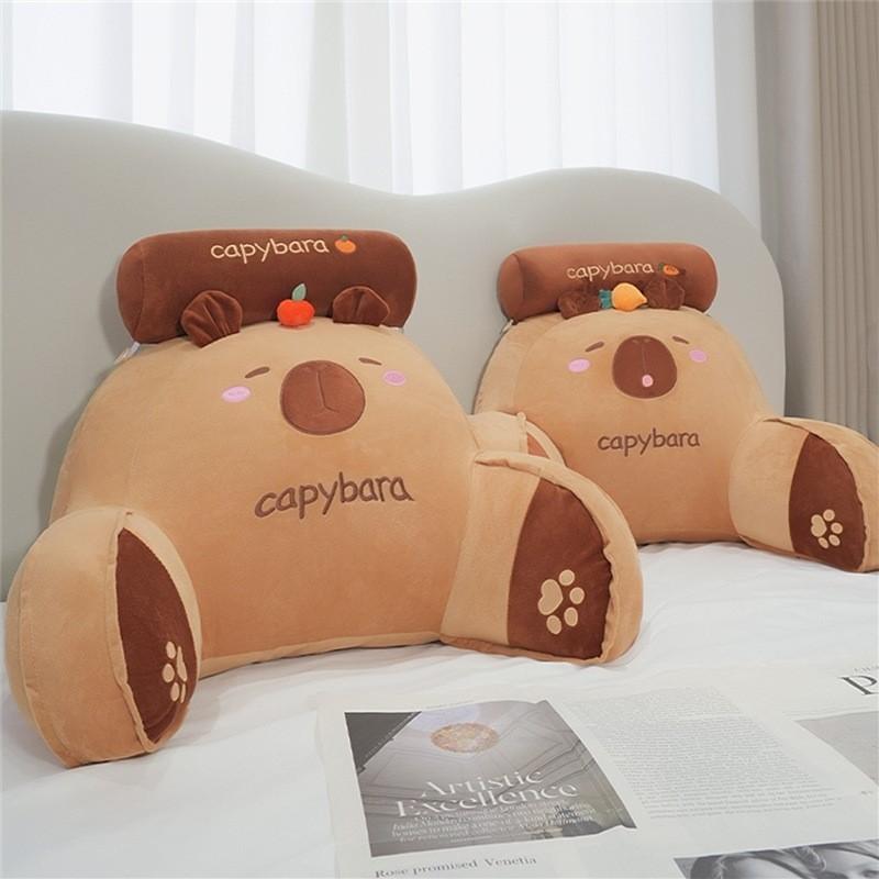Plush Capybara Animal Cushion With Pp Cotton Filling Latex For Home And Car