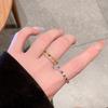 High-End Retro Rainbow Gemstone Zircon Open Ring - Women's Pinky Diamond Ring