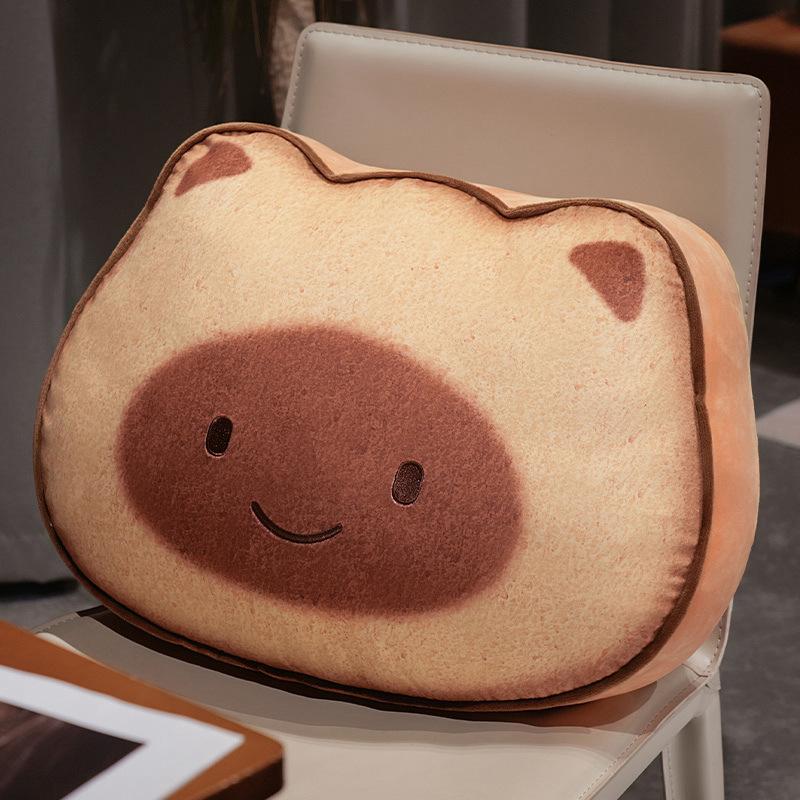 Cartoon Toast Capybara Hüftplüschtier Kätzchenpuppe Heimsofa Kissen Kissen Mädchen Stoffpuppe
