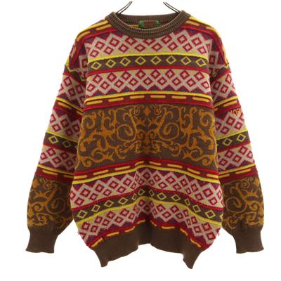 KENZO GOLF 90s Made In Japan Old Overall Handle Long Sleeve Sweater Knit Men's Used