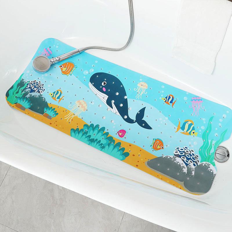 PVC Cartoon Non-Slip Bathtub Mat for Kids - Creative Bathroom Floor Mat
