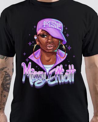 Adults Shirt Missy Elliott T-shirt Short Sleeve All Sizes Black S-5xl Unisex T-Shirt