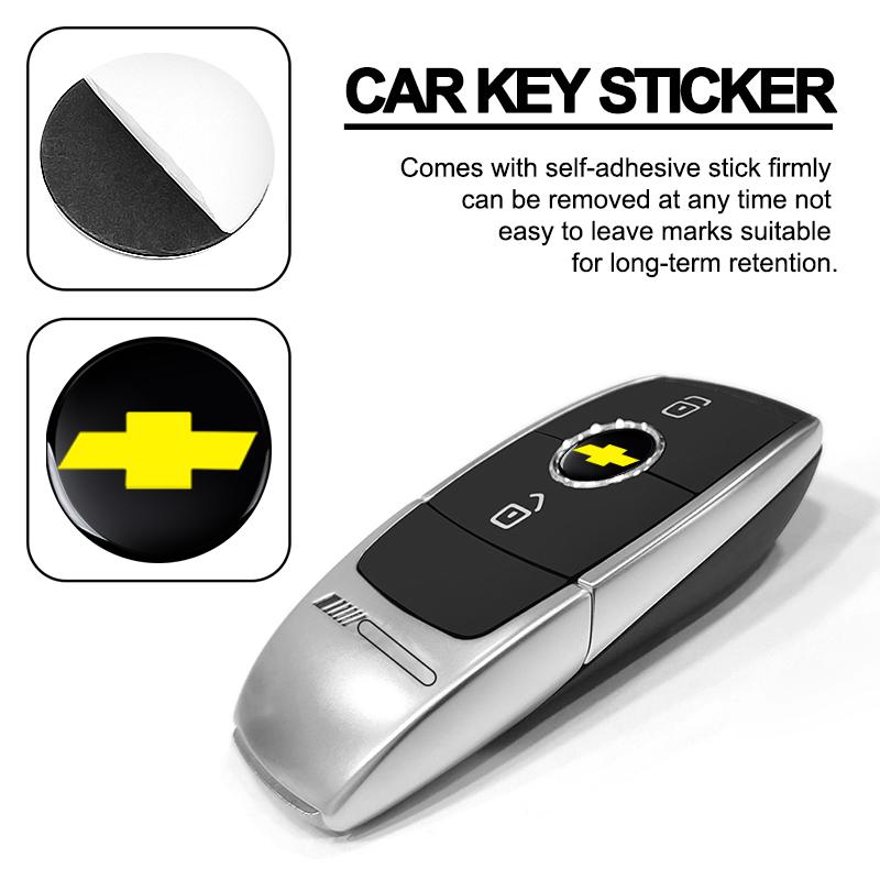 New 14mm Car Shell Remote Key Emblem Sticker Badge Emblem For Chevrolet Colorado Captiva Malibu Trax Aveo Camaro Sonic Tahoe Impala Equinox Suburban