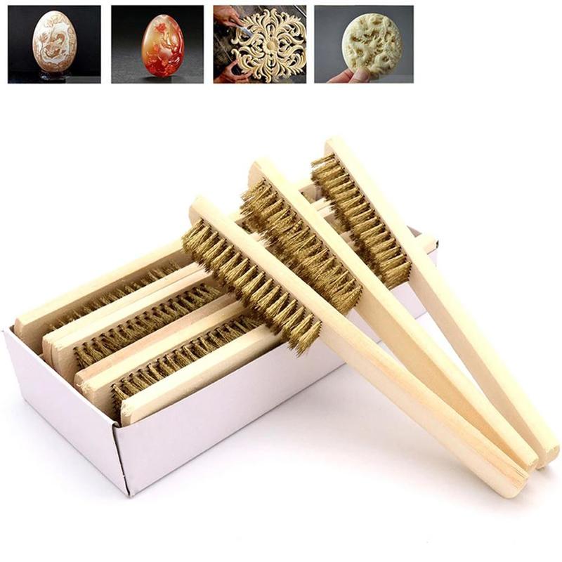 Buy Copper Wire Brush With Wooden Handle Brass Wire For Industrial