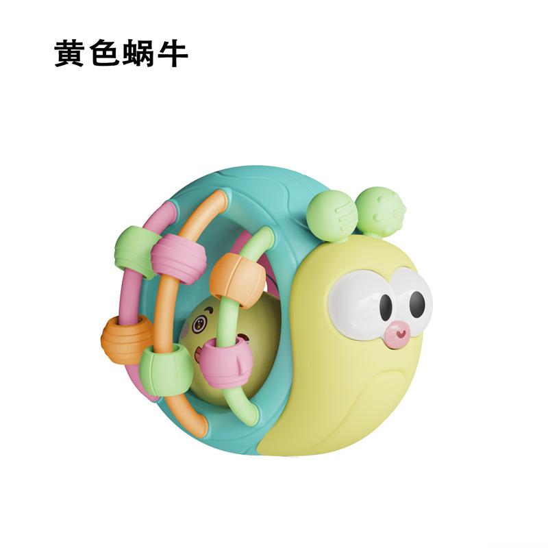 Baby Clutch Ball Rattle Fitness Soft Glue Hand Rattle, Fish Skewer Toothpaste Infant 0-1 Years Old Educational Toy