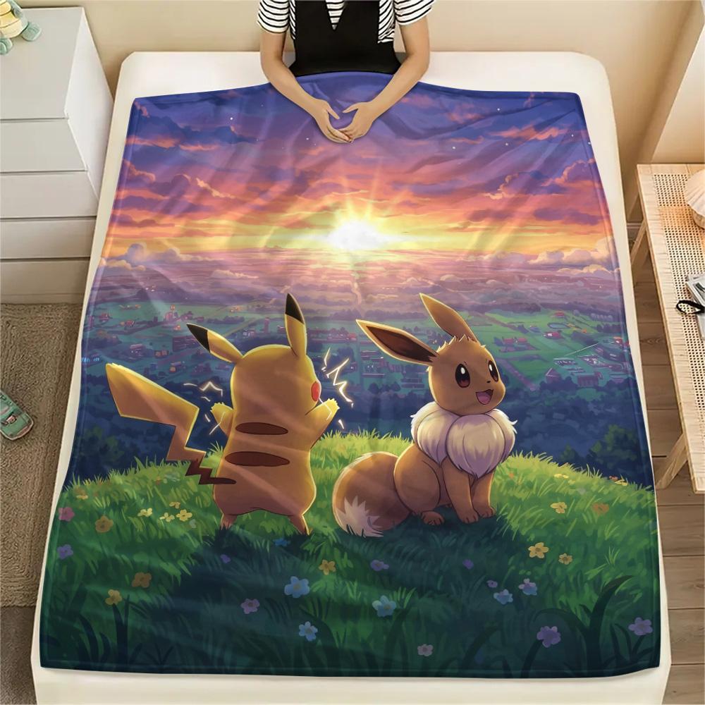 

Eevee Print Flannel Blanket, High quality Comfortable for All Seasons, Home Decor, Warmth and Comfort 80cm x 120cm