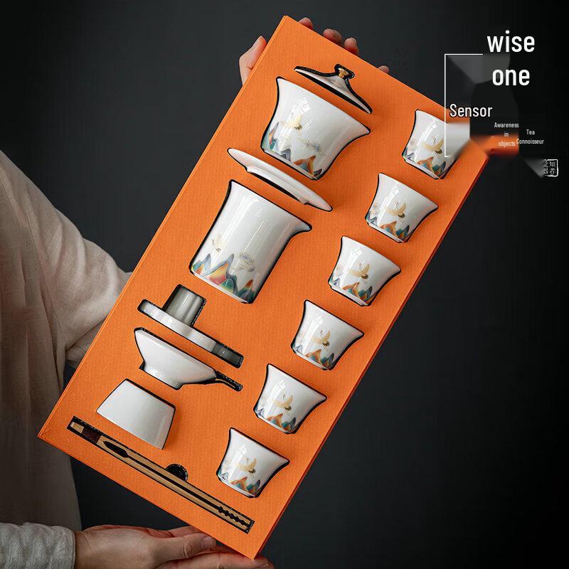 

Chinese Ceramic Kung Fu Tea Set (12-Piece)