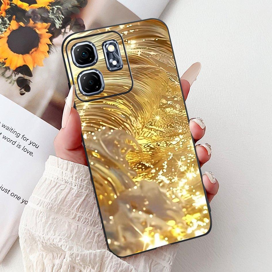 For Infinix Hot 50i Case X6531 New Fashion Flower Love Heart Pattern Soft Silicone Cover For Infinix Smart 9 Smart9 X6532 Bumper
