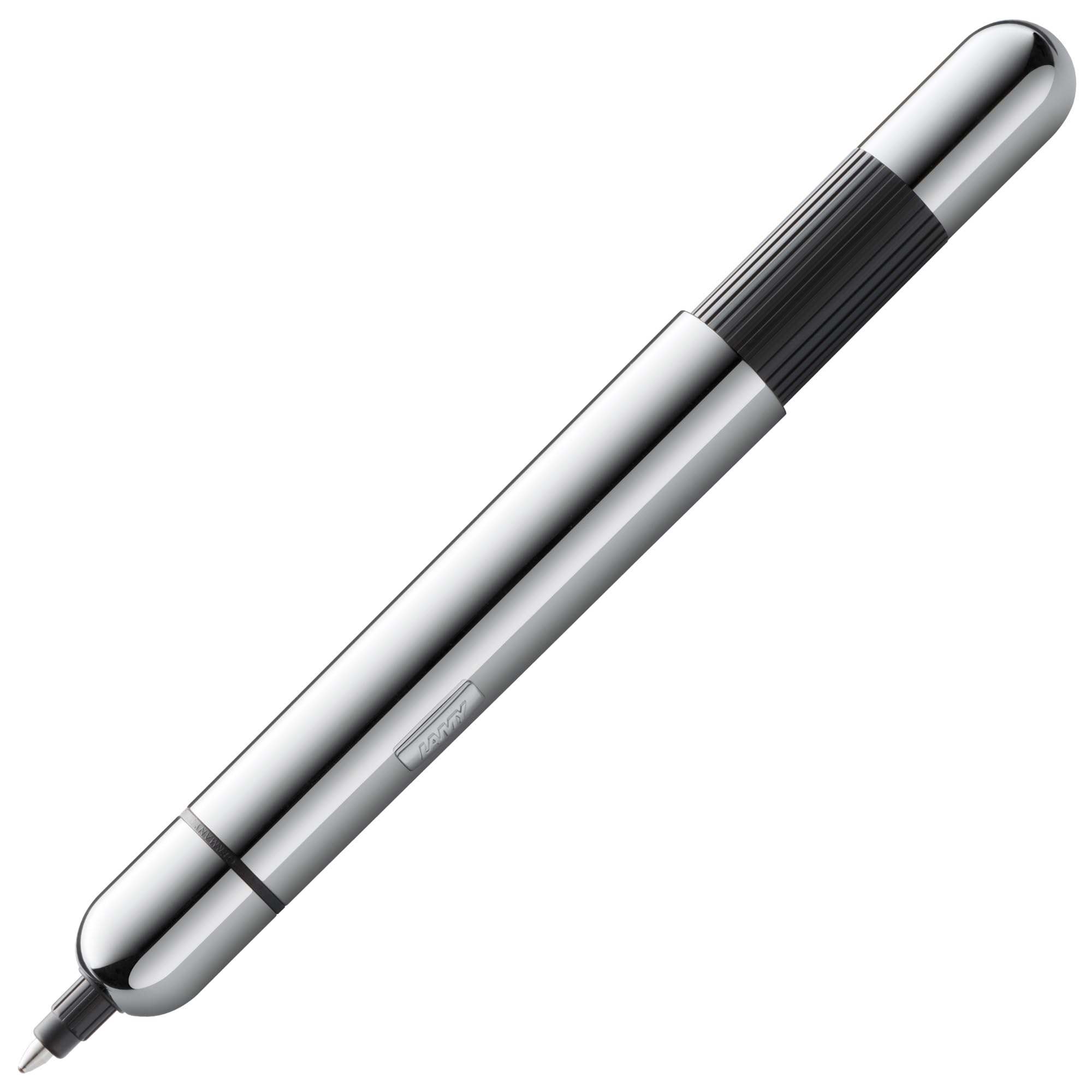 LAMY pico хромированная шариковая ручка Инновационная карманная шариковая ручка Превращается в ручку одним щелчком Металлическая средняя толщина линии Включает черный компактный стержень LAMY M 22