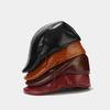 Pu Leather Beret Hat For Men Women Retro Round Top Winter Fashion Accessory