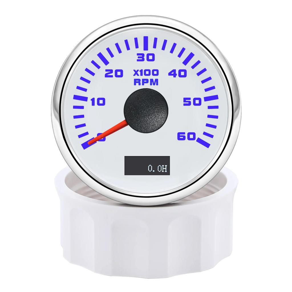 3K/4K/6K/7K/8K RPM Tachometer 7 Color Backlight 52mm Tacho Gauge Universal For 12v 24v Car Boat Marine Auto Parts RPM Meter