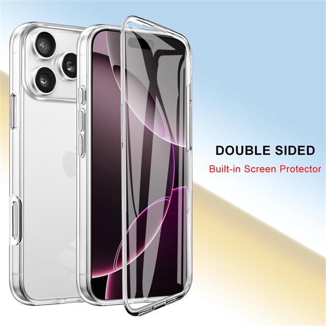 

360 Full Body Front Back Clear Protective Phone Case For iPhone 17 Air 16E 16 15 14 11 12 13 Pro Max Plus PC+TPU Bumper Cover iPhone 13 mini