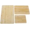 WOODEN BAMBOO CUTTING BOARDS SET OF 3