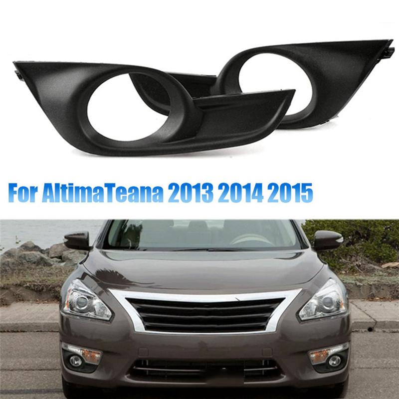 1Pair Front Bumper Lower Foglights Frame Cover Trim Replacement For Nissan Altima/Teana 2013 2014 2015 Fog Lamps Grill Bezel