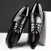 Brown Patent Leather Pointed Toe Social Shoe for Men Bright Upper Black Suit  Trend Dress Shoes Man Official New Gentleman