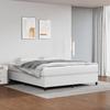 Vidaxl Letto Continentale Con Materasso, Bianco, Ecopelle 180X200 Cm
