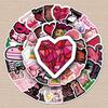 Red Series Waterproof Graffiti Stickers (72 Sheets) for Suitcase, Laptop, Guitar, Car, Motorcycle
