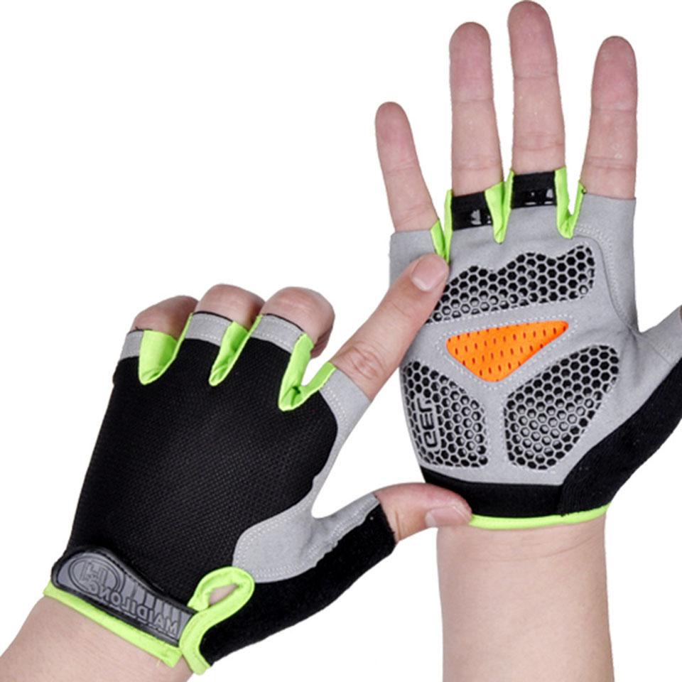 1 Pair Sports Half Finger Gloves Outdoor Cycling Fitness Training Breathable Shock Absorbent Non-Slip Climbing Half Gloves Unisex