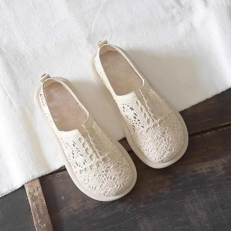 Sommerschuhe Damen Freizeit Sneaker Slip-on Ballerinas Stoff Sandalen Fischer Freizeit